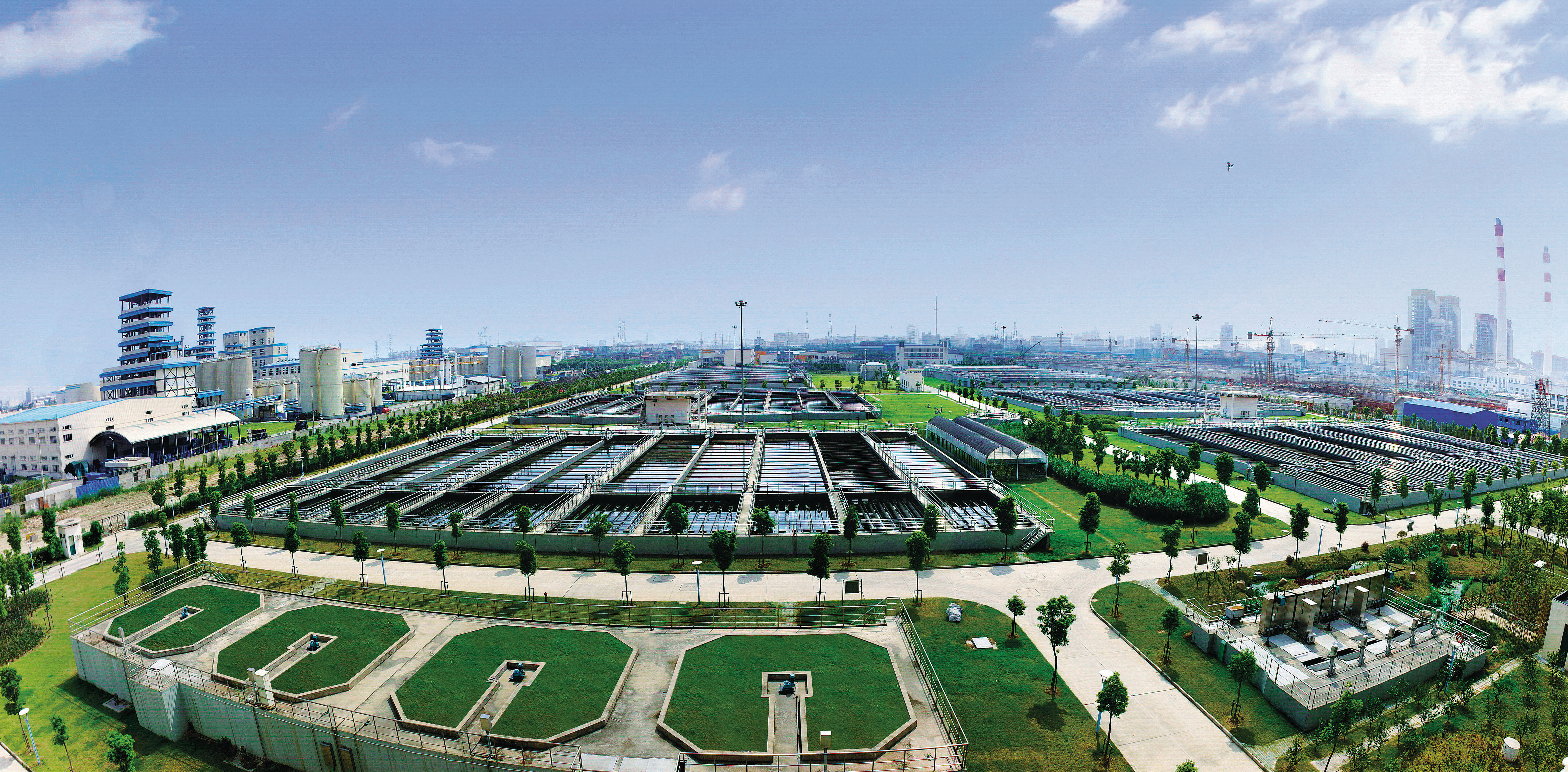 La planta de tratamiento de aguas residuales más grande de Asia: Planta de tratamiento de aguas residuales de Bailonggang de Shanghai 